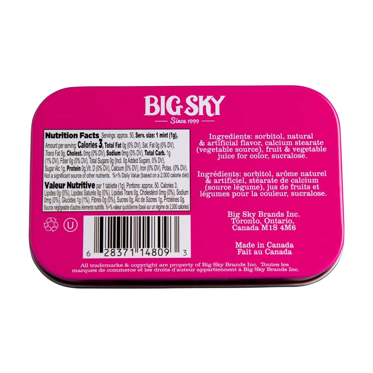 Big Sky Mints Cotton Candy Tin, Sugar Free | 6ct, Box - Image 3