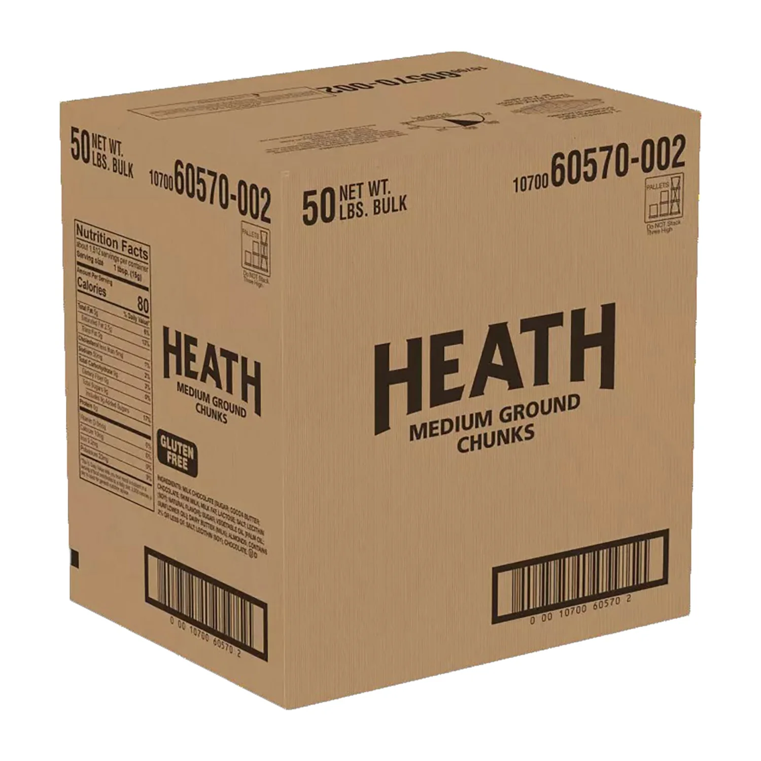 Hershey Heath Chocolate Chunk | 50lb, Case - Image 3