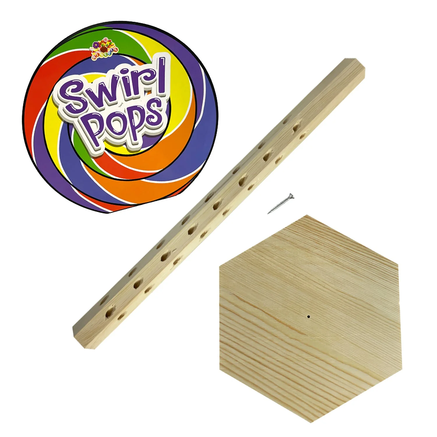 R L Albert & Son Swirl Pop with Stand | 48ct, Case - Image 3